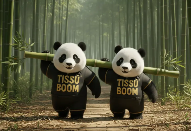 2 osos panda bosque bambú 800x550