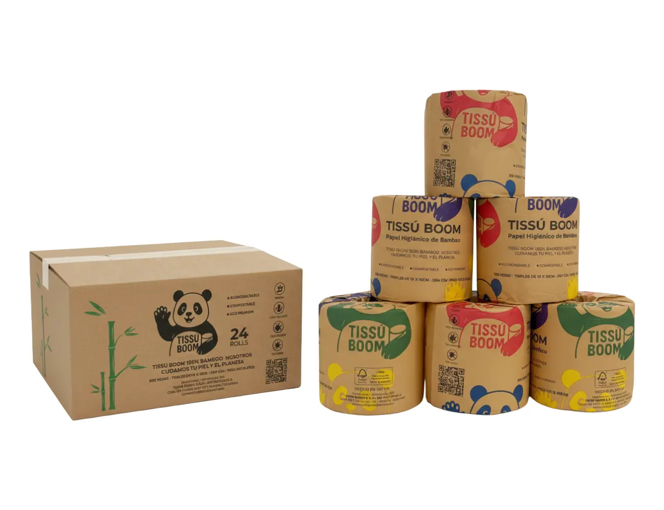 Caja de Papel Higiénico x 24 Rollos 100% Bambú - Image 3